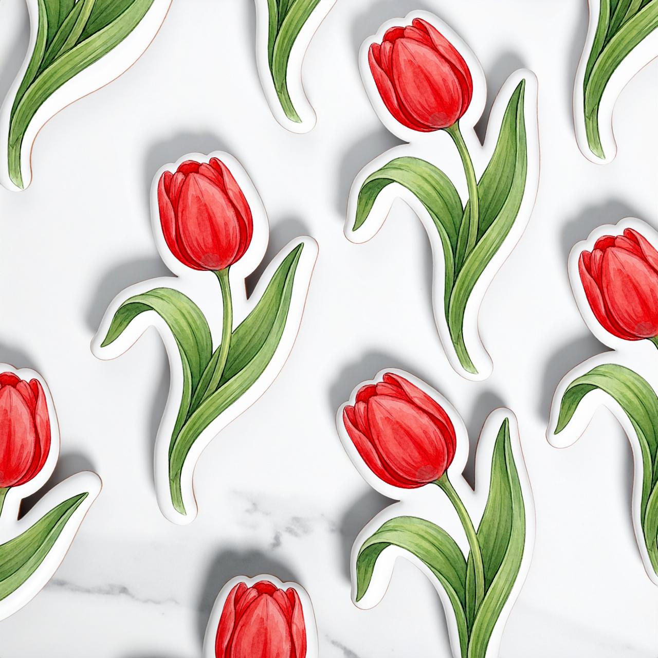 Кот с тюльпаеом